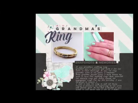 Digital Scrapbooking Process Videos in Photoshop Elements Grandma's Ring