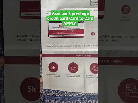 Axis bank privilege credit card Card to Card Aproval #techadda #shorts #axisbank