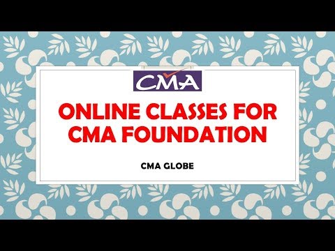 Online Classes For CMA Foundation #cmaglobe