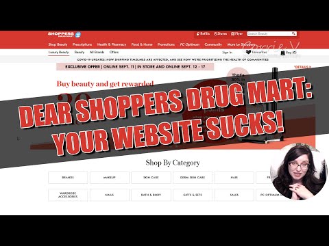 Dear Shoppers Drug Mart: Your Website Sucks | CORRIE V