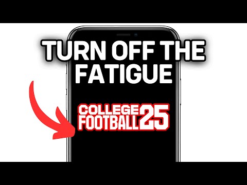 HOW TO TURN OFF FATIGUE IN COLLEGE FOOTBALL 25 2025! (FULL GUIDE)