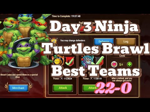 Best Ninja Turtles Teams Hero Brawls Day 3 | Hero Wars: Dominion Era