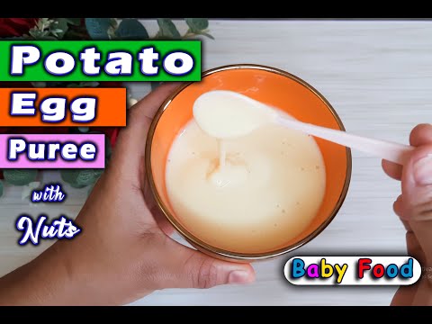 Potato Egg Baby food with Nuts || Weight gain Baby food || 6months plus Baby food