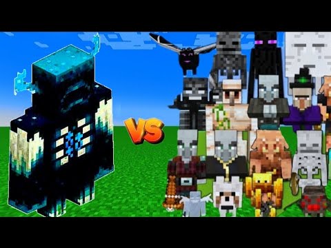 WARDEN vs MINECRAFT MOBS - EPIC MINECRAFT BATTLE