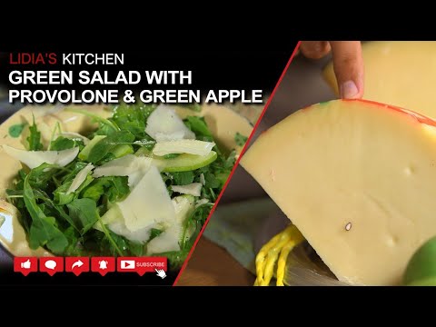 Green Salad with Provolone Cheese and Green Apple