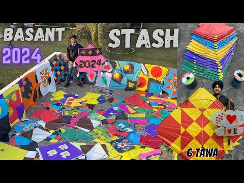 BASANT STASH 2024 || Kite shopping for basant - 6,tawa 3,tawa 💥