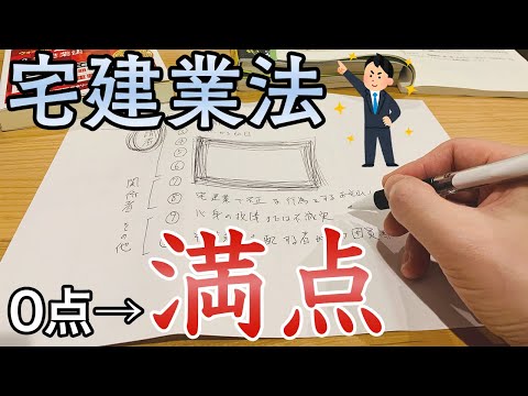 【宅建試験】宅建業法で20点取れた勉強法を公開する。宅建絶対合格！