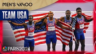 Rai Benjamin BRINGS HOME men's 4x400m relay victory for U.S. | Paris Olympics | NBC Sports