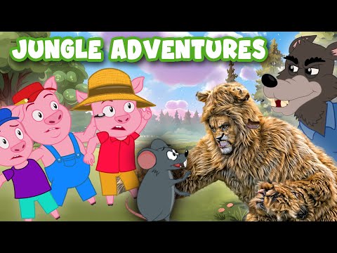 Jungle Adventures: The Lion,The Mouse and More 🦁🐭| Bedtime Stories for Kids in English | Fairy Tales