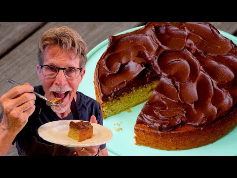 Let's Bake Almond-Pumpkin Seed Cake with Chocolate Ganache