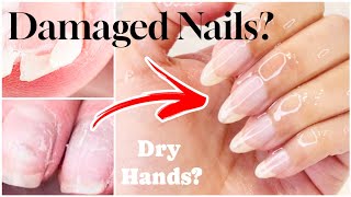 Treatment for Damaged Nails & Dry Hands at Home 🤎 Handcare Routine / Nailcare Treatment