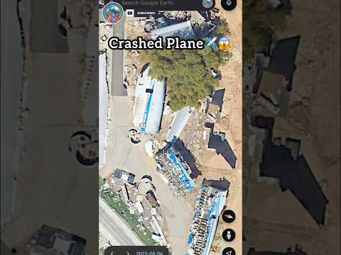 Crashed Plane Set Caught On Google Earth😱 #shorts