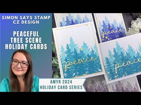 Peaceful Trees Holiday Cards | AmyR 2024 Holiday Card Series #26