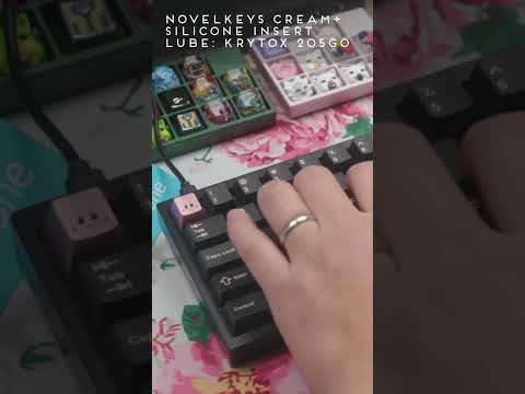 Novelkeys cream+ silicone insert typing sounds | ai03 Polaris | brass plate