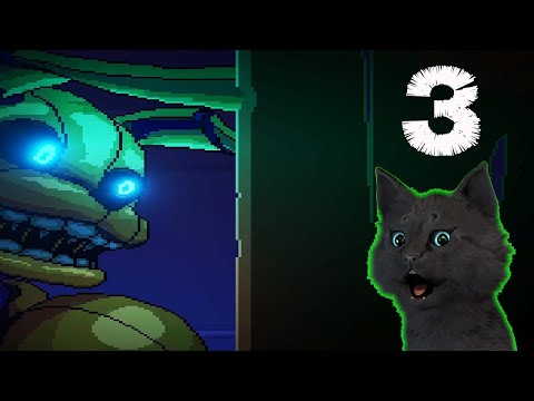 ХОРРОР 🐱 Супер Кот в пиццерии фнаф будущего #3 🐱 Five Nights at Freddy's Into the Pit 🐱 HORROR