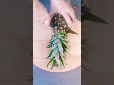 Pineapple cutting training.. Easy and simple pineapple decoration #short video