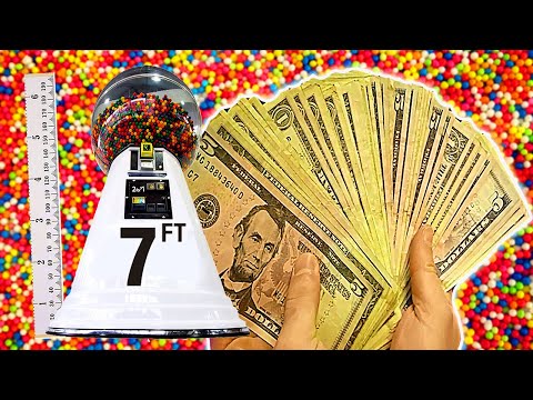 Our 7 Foot Gumball Machine Made Over $500!