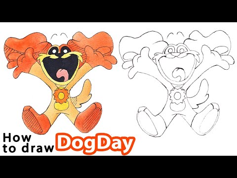 How to draw DogDay | Project Playtime Smiling Critters