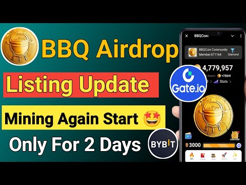 Bbq Airdrop listing update || Bbq Airdrop new update || Bbq airdrop update today