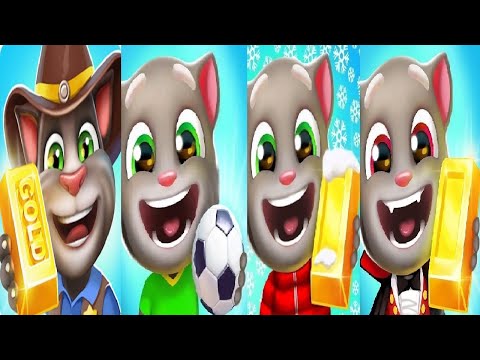 Talking Tom Gold Run New Update Christmas VS Halloween VS  Event Football Fever WILD WEST EVENT 2024