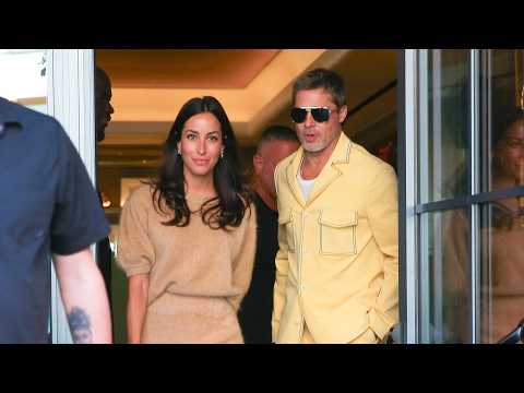 Brad Pitt & girlfriend Ines de Ramon spotted leaving hotel in NYC