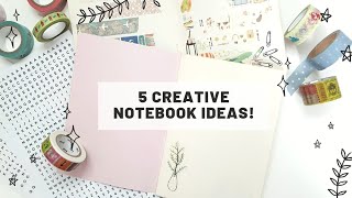 5 Creative Ways to Fill Your Notebooks! // Journaling Ideas // Filling Up Empty Notebooks