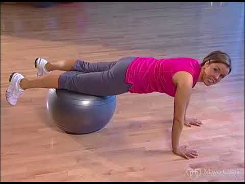 Plank with fitness ball