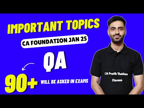 CA FOUNDATION QUANTITATIVE APTITUDE IMPORTANT CHAPTERS, QUESTIONS, TOPICS Math Statistics LR