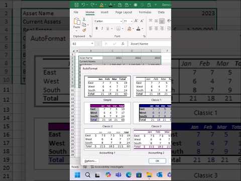 FASTEST Way to Format Tables in Excel! #shorts #exceltips #exceltricks #exceltutorial #learnexcel