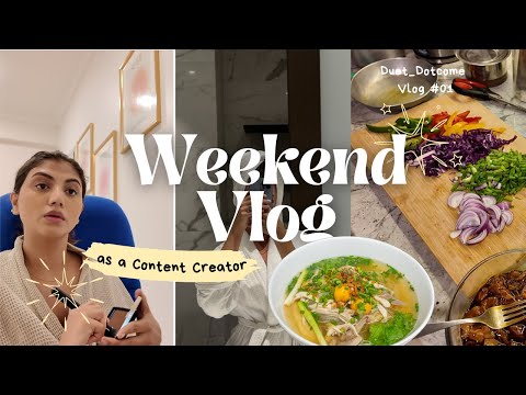 Weekend Vlog 📹 As A Content Creator | Cooking 🍲 | Everything Shower 🛁 | Skin Care 🧏‍♀️