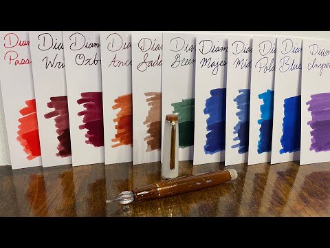 Jinhao 82 Dip Pen + Diamine Ink Swatching