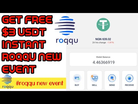 Roqqu new event | New users claim instant $3 usdt on roqqu | Roqqu usdt fast sell & withdraw to bank