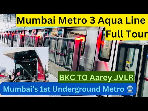 Mumbai’s First Underground Metro Brand New BKC To Aarey JVLR | Mumbai Metroline 3 #undergroundmetro