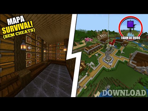 DOWNLOAD MAPA SURVIVAL LEVE (SEM CHEATS) COM FARMS, SALA DE BAÚS E ITENS OPS - MOSTRANDO MAPAS #26