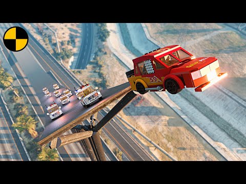 Lego Cars vs Massive Ramp 😱 BeamNG.Drive