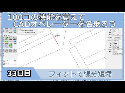 【ＣＡＤオペレーターを名乗りたい】フィットで線分短縮【１００日チャレンジ】