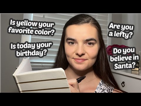 ASMR Asking You Personal Yes or No Questions But You Get a Point if You Say Yes