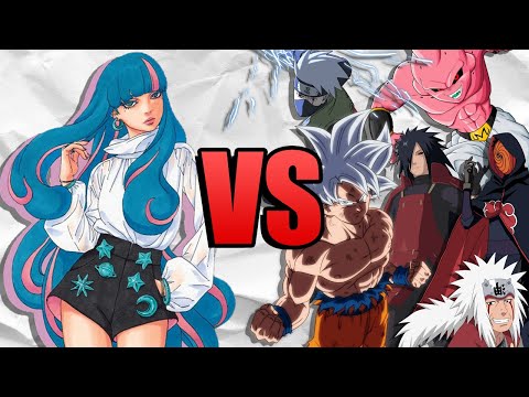 Eida VS Goku, Kakashi, Obito, Madara, Jiraiya and Kid Buu