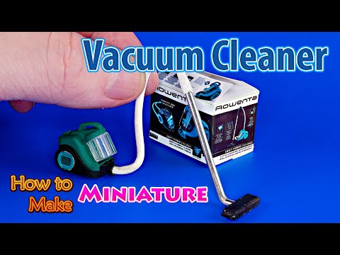 DIY Miniature Rowenta Canister Vacuum Cleaner | DollHouse | No Polymer Clay!