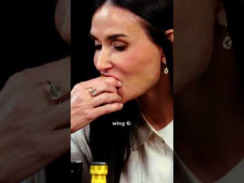 Demi Moore's reaction to every wing on Hot Ones 💪