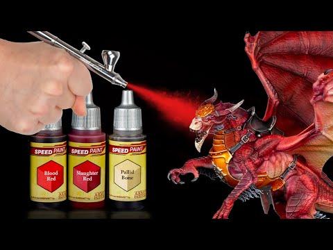 Unleashing a Majestic Dragon: Airbrushing Army Painter Speedpaints!