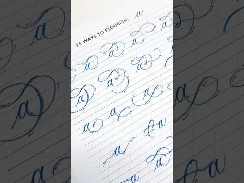 How To Flourish The Letter “A” In Calligraphy (Get The Worksheet In The Flourish Space) #calligraphy