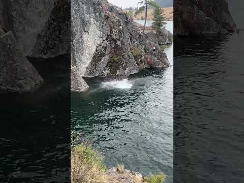 Epic 50ft cliff jump