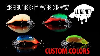 Rebel Teeny Wee Craw Custom Colors - Lurenet Paint Shop (Custom Painted Lures)