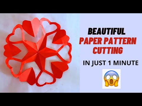 #shorts Paper pattern in just 1 minute | paper cutting designs easy | paper design cutting