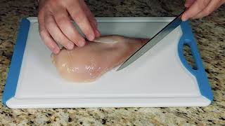 How to Cut Chicken Breast Into Strips, Fingers, Fajitas, Tenders, Slices - Basic Culinary Techniques