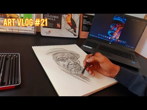 ART VLOG #21 | FREEHAND METHODS SE PRACTICE KARI AJ KE DIN 😅