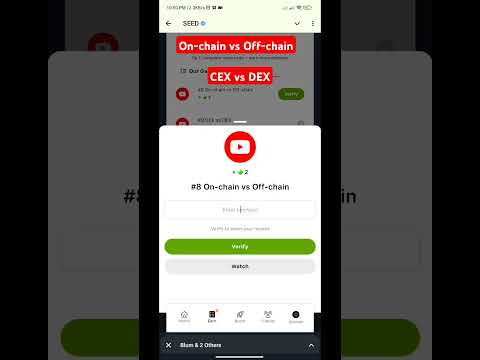 Seed YouTube video code - On-chain vs Off-chain | CEX vs DEX