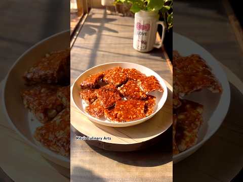 (10 Mins) Chikki Recipe With Jaggery #ritusculinaryarts #viralvideo