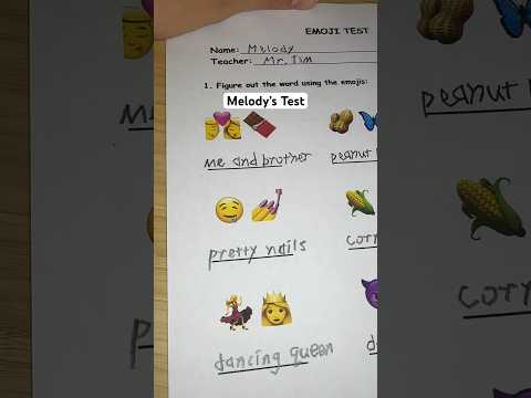 Grading Meoldy’s test… #asmr #school #teacher #test #quiz #emojichallenge